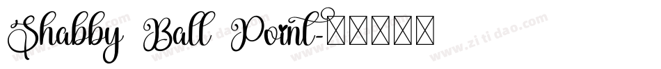 Shabby Ball Point字体转换
